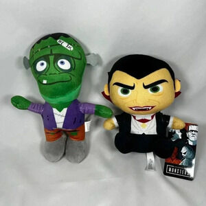 2/$30 Universal Monsters Dracula and Frankenstein Plush Stuffed Animals Toys